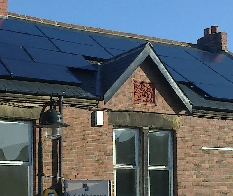 Solar panels on a roof near newcastle