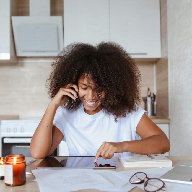 Woman on the phone