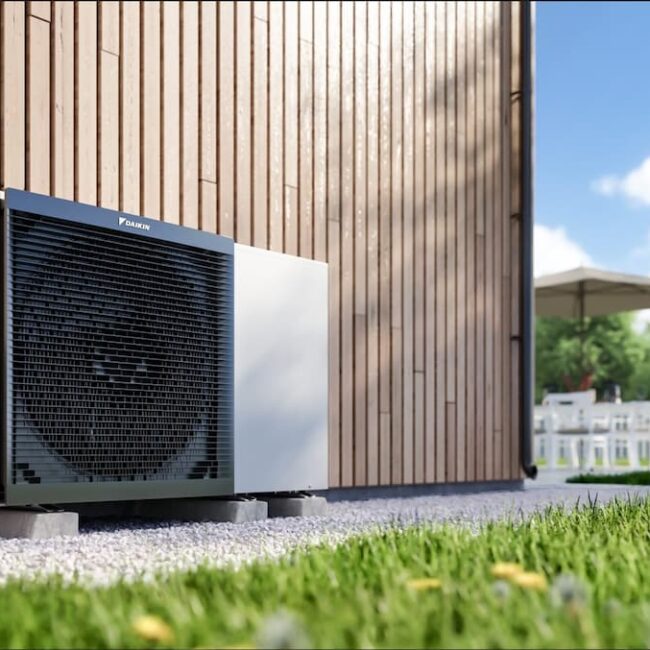 heat pump and modern house