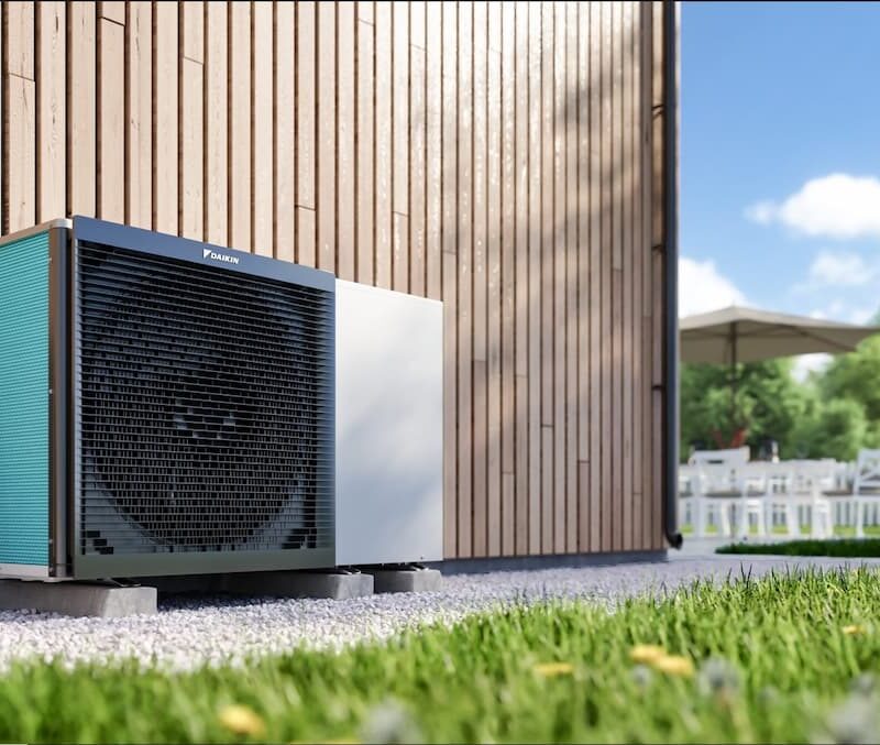 heat pump and modern house