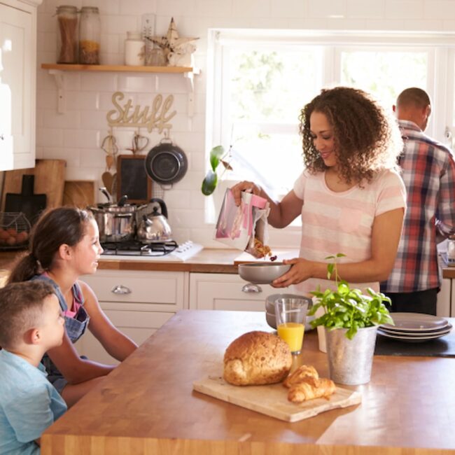 Family in a Kitchen