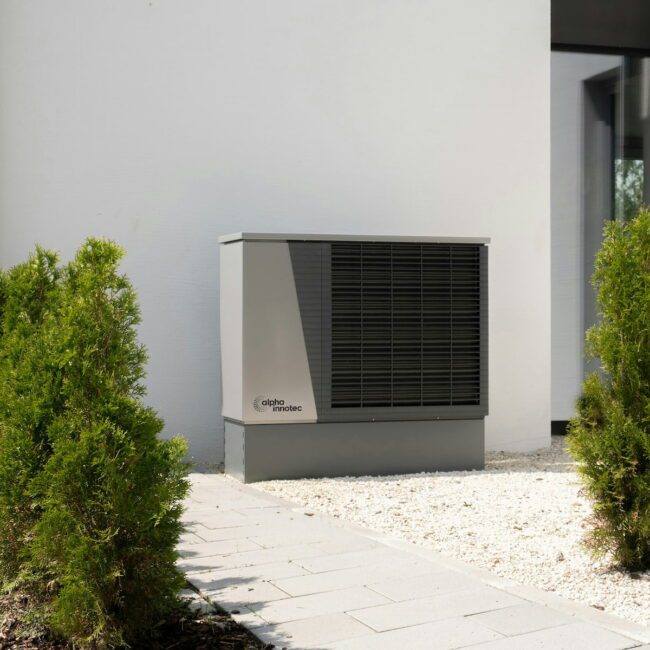 Installed heat pump