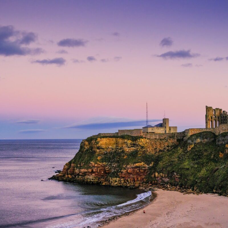 Tynemouth seafront at dusk